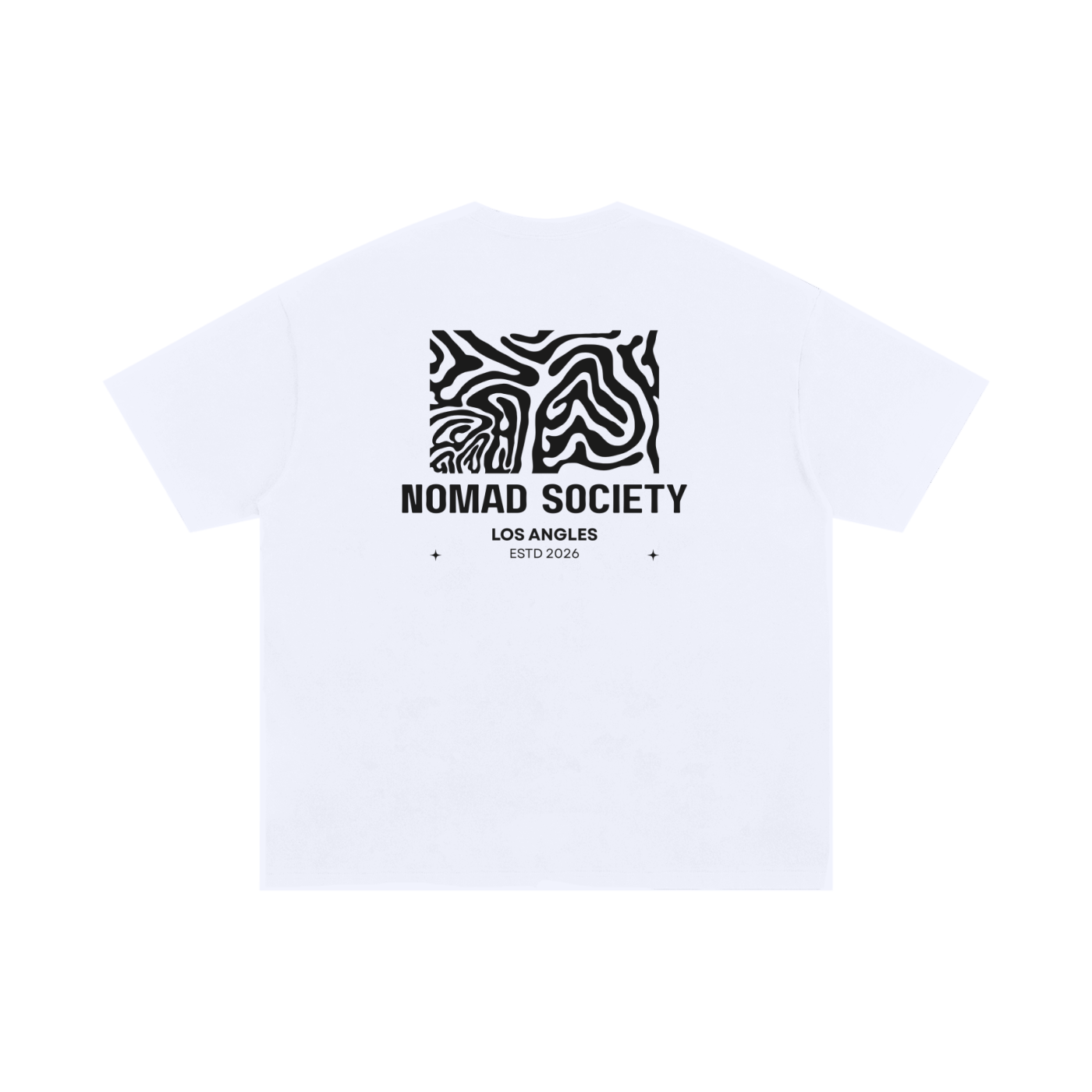 Oversized- White Black Label Tee