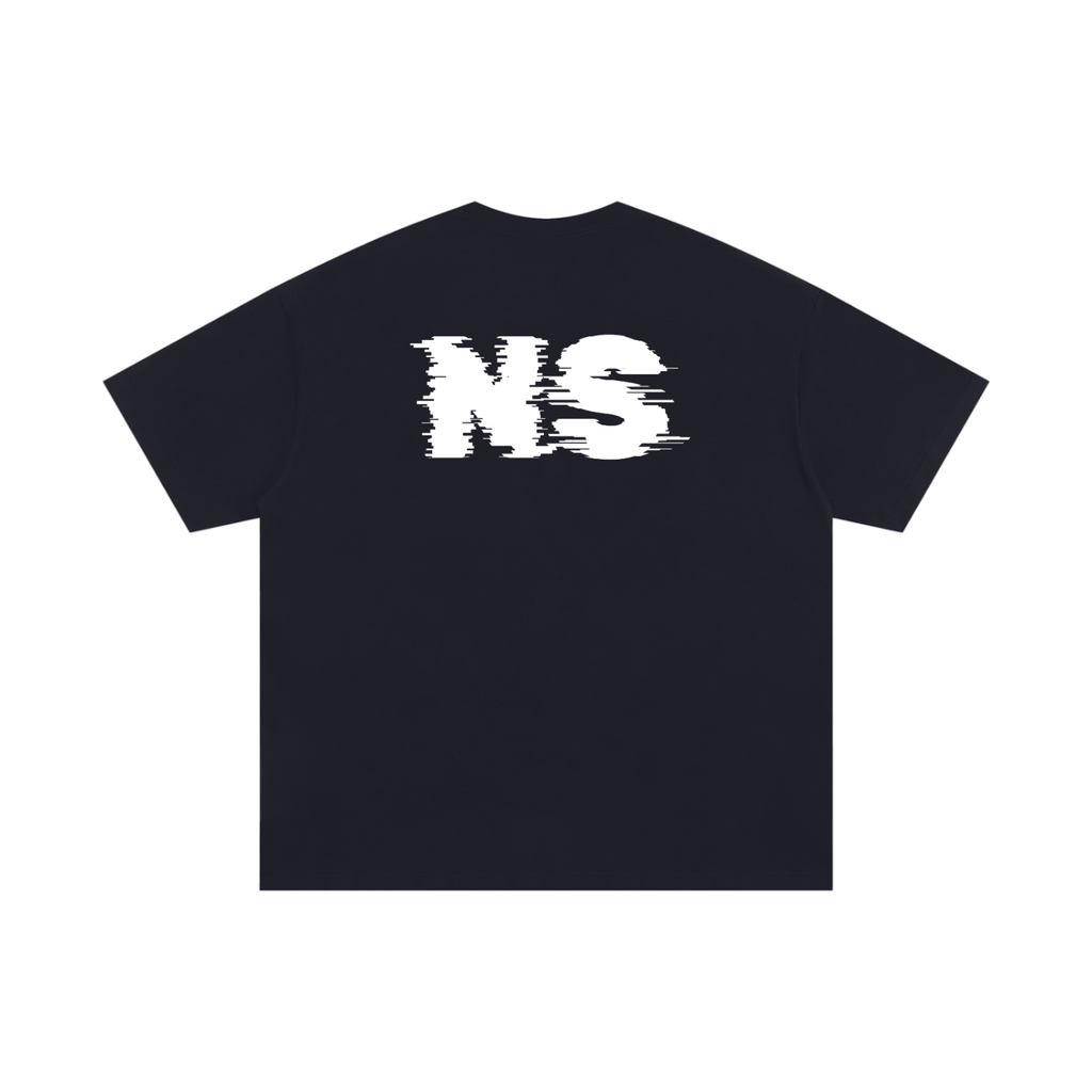 Oversized- Static Black Tee
