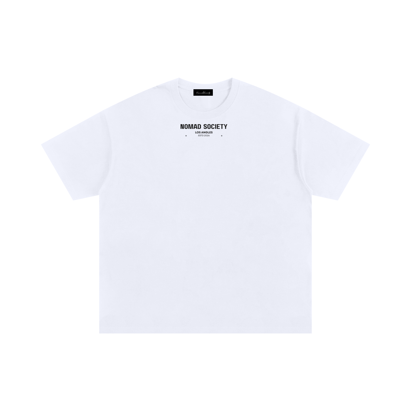 Oversized- White Black Label Tee