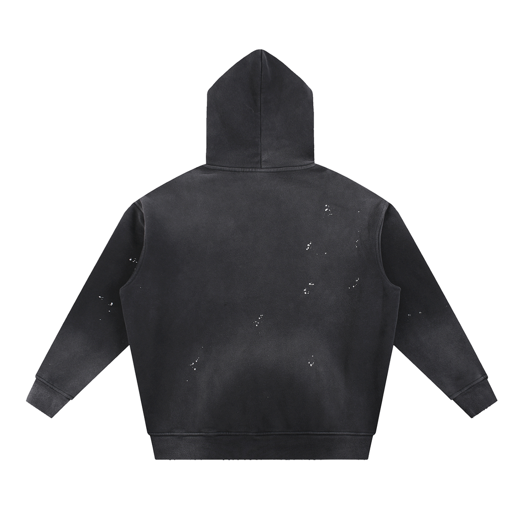 Black Label Frayed Hoodie