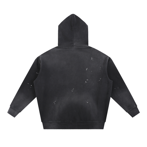 Black Label Frayed Hoodie