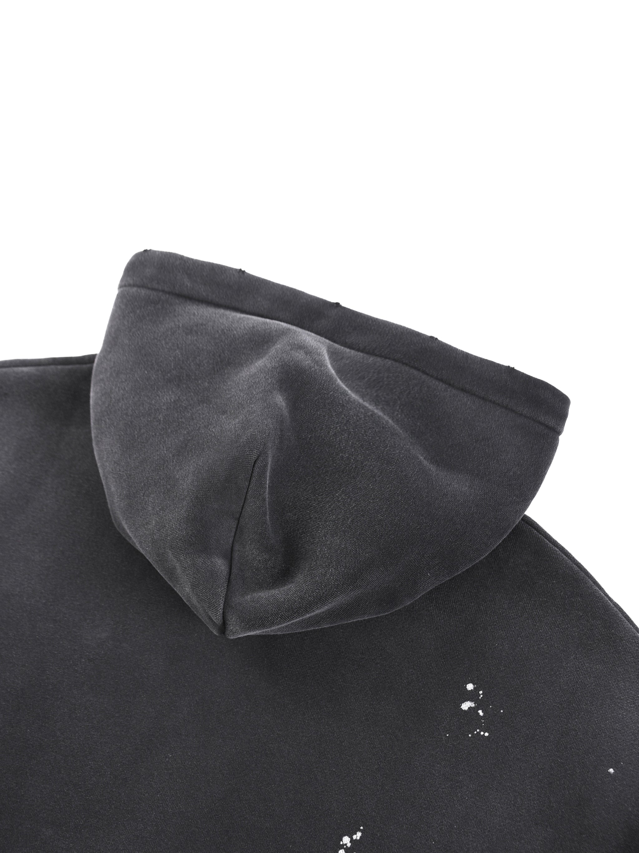 Black Label Frayed Hoodie