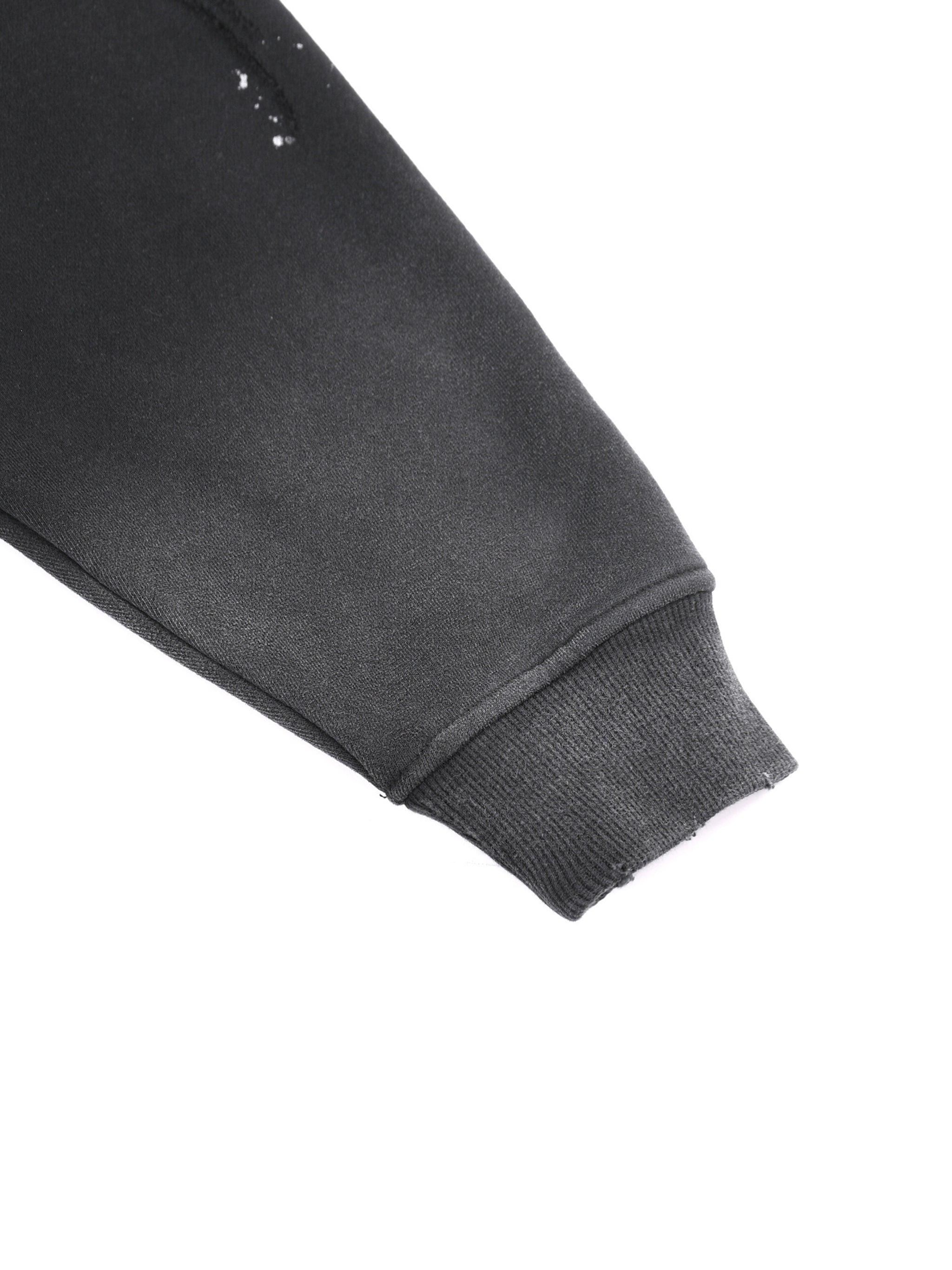 Black Label Frayed Hoodie